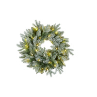 Frosted Mulberry LED Wreath 60cm