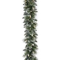 Glittery  Frosted LED Bristle  Garland 274cm