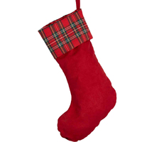 Red Tartan Stocking 48cm