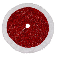 Red Sequin Tree Skirt 122cm