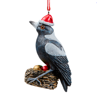 Magpie Hanging Christmas Ornament 8.5cm