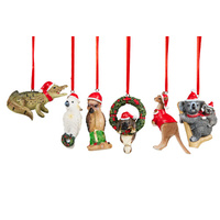 Australian Gift Pack Hanging Christmas Ornaments 6pk
