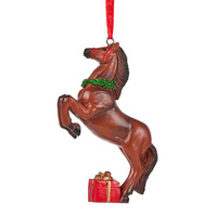 Christmas Rearing Brumby Hanging Christmas Ornament 9cm