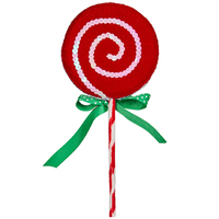 Candy Cane  Red Swirl Lollipop 30cm