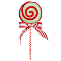 Candy Cane Green Swirl Lollipop 20cm