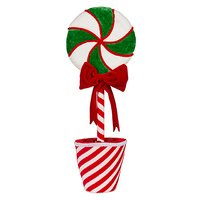 Candy Cane Topiary Pot 49cm