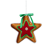Red Gingerbread Star 19cm
