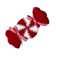 Red and White Lolly Hanging Decoration 22cm