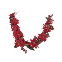 Poinsettia Berry Garland 198cm