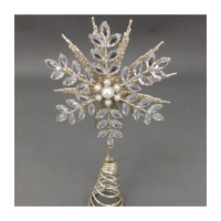 Champagne Silver Jewel  and Pearl  Tree Topper 20cm