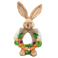 Peter Rabbit Carrot and Flower Wreath Standing 39 x 21 x 7