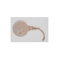 5 Glitter Star Natural Gift  Tags Round 8CM