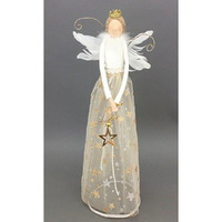 Organza Angel  with Feather Wings 51 x 22cm