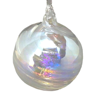 Clear Iridescent Bauble 8cm