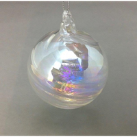 Clear Iridescent Bauble 8cm