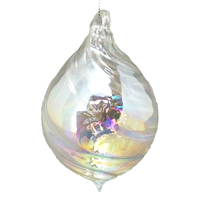 Clear Iridescent Drop  12cm