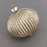 Champagne  Gold Ribbed  Glass Onion 10cm