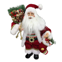 Red Standing Santa with Sacks  30cm