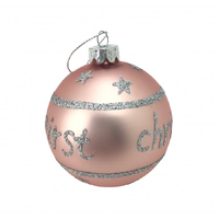 Baby's First Christmas Ball Pink