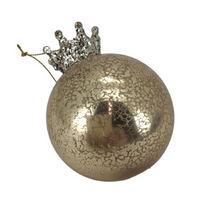Crowned  Antique  Gold Hanging Bauble