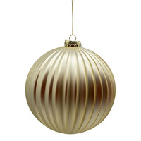 Champagne Shatterproof Christmas Hanging Bauble 15cm