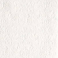 White  Luxury Embossed Cocktail Disposable Napkins - 15pc