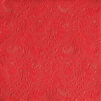 Red Luxury Embossed Cocktail Disposable Napkins - 15pc