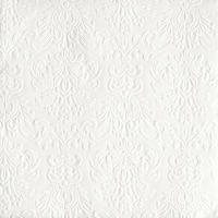 White Luxury Embossed Disposable Napkins - Luncheon