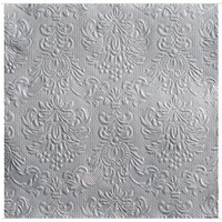Silver Luxury Embossed Disposable Napkins - Dinner