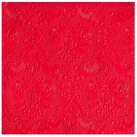 Red Luxury Embossed Disposable Napkins - Dinner