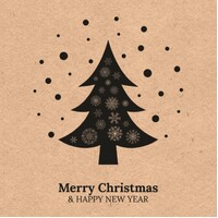 Kraft Christmas Tree Luncheon -Disposable Napkin - 20pc
