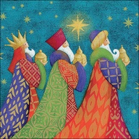 Christmas Kings' Gifts  Luncheon -Disposable Napkins  20pk