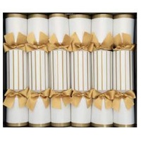 White Pearl Gold Stripe  6pk