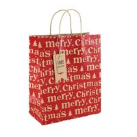 Kraft Merry Christmast Large Gift  Bag
