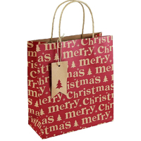 Kraft Merry Christmas Medium Gift  Bag