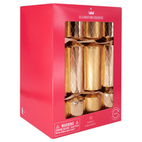 Family  Gold Diamond Christmas Crackers 12pk