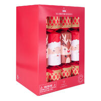 Santa and Reindeer Family Cube Christmas Crackers 12pk