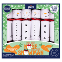 Nose on The Snowman Christmas Crackers 6pk