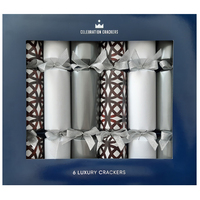 Silver Ornate XL Crackers 6PK