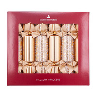 Golden Blossom Christmas XL Crackers 6PK
