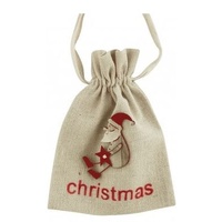Calico Gift Bag with Santa 15CM