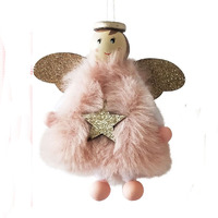 Small Pink Fluffy Angel 6cm