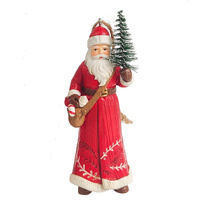 Santa with Satchel Hanging Christmas Decoration