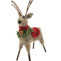 Standing Felt Reindeer Small 17cmH