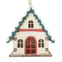 Hanging  Green Roof Chalet Christmas Decoration 
