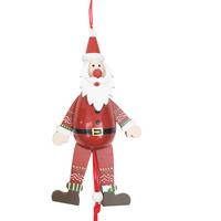 Santa Jumping Jack Hanging Christmas Decoration