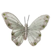 Butterfly Clip Mint Green Elegant 9cm