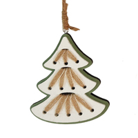 Wooden and Woven Sage  Tree 9cm