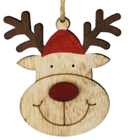 Reindeer cutout Natural   Decoration 13cm