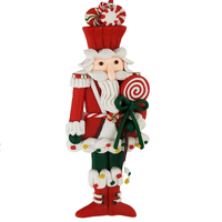 Candy Nutcracker Clay Hanging Decoration Red 15cm